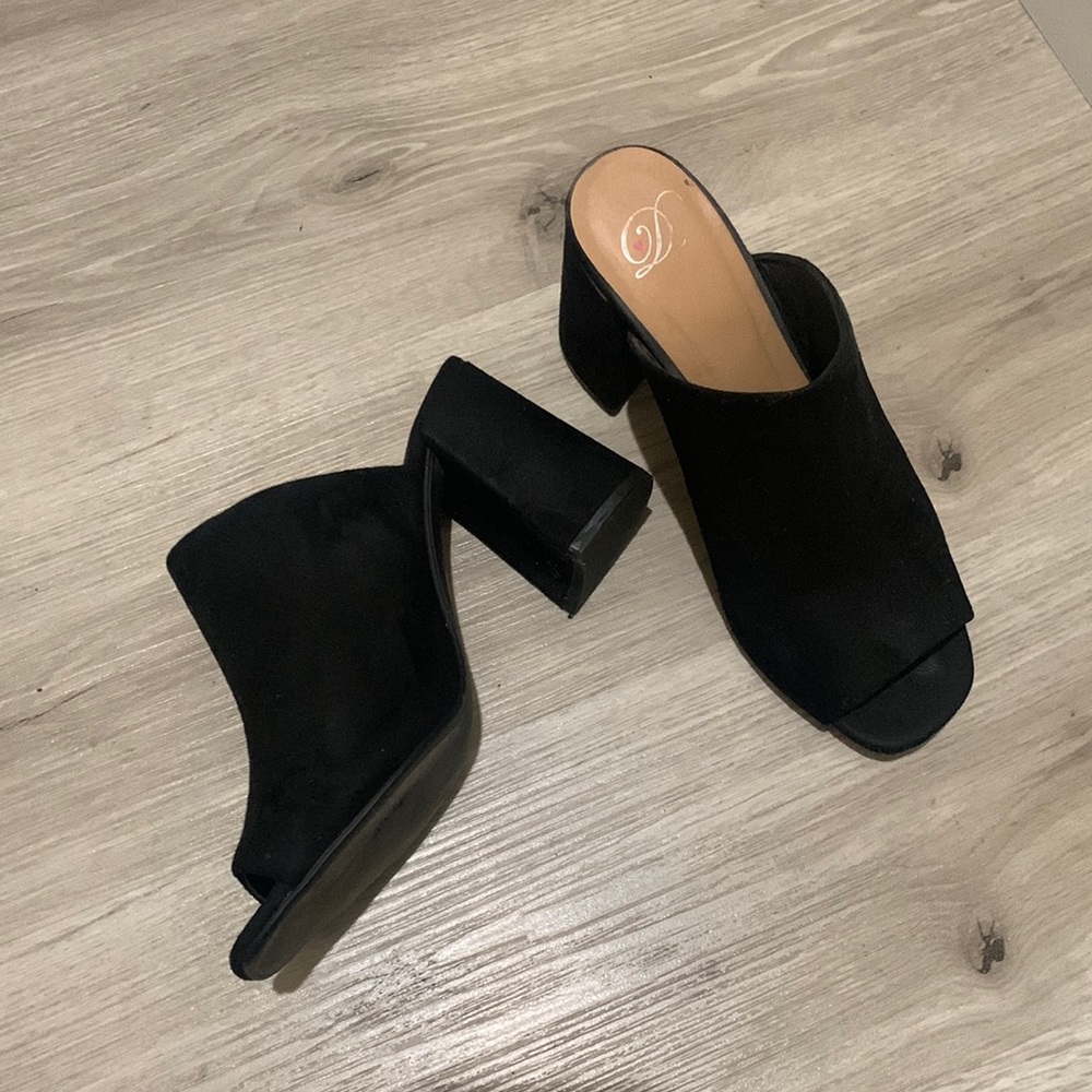 Heeled wedge sandals
